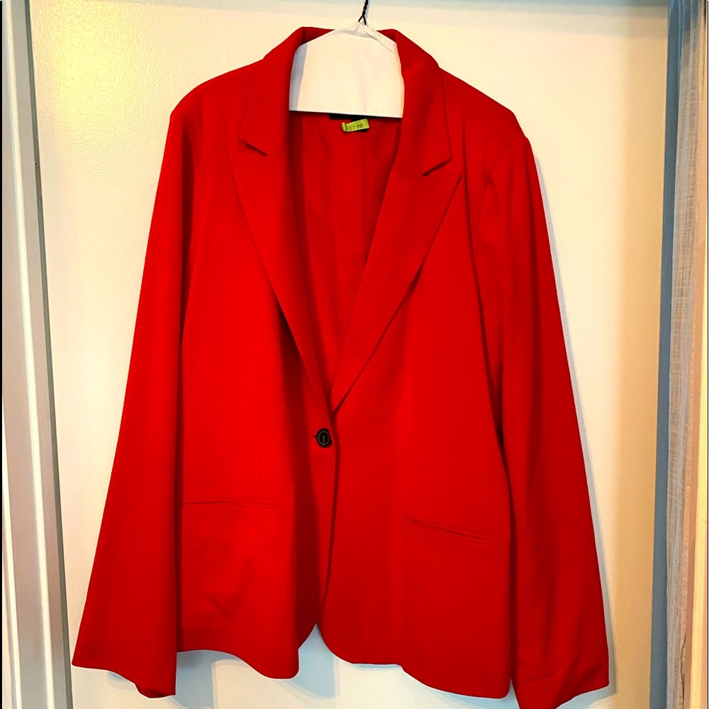 Forever 21+ Red Blazer, Size 3X